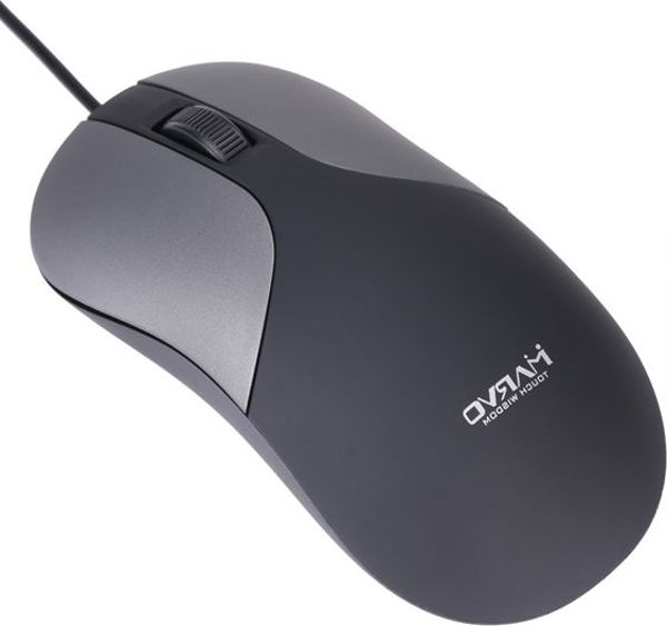Marvo DMS002GY Ενσύρματο Ποντίκι Υπολογιστή, Συμμετρικός Σχεδιασμός, Γκρι