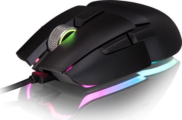 Thermaltake Argent M5 RGB Gaming Ποντίκι, 16.000 DPI, Αισθητήρας PixArt, RGB Φωτισμός & Αλουμινένιος Τροχός Κύλισης