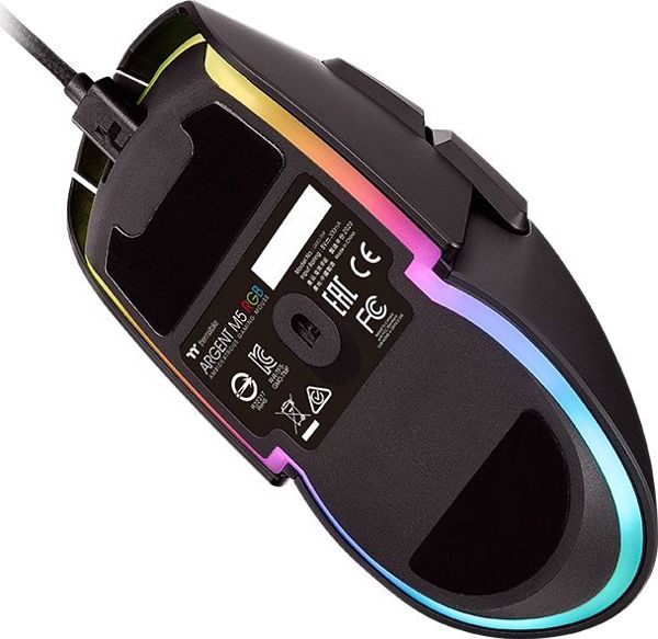 Thermaltake Argent M5 RGB Gaming Ποντίκι, 16.000 DPI, Αισθητήρας PixArt, RGB Φωτισμός & Αλουμινένιος Τροχός Κύλισης