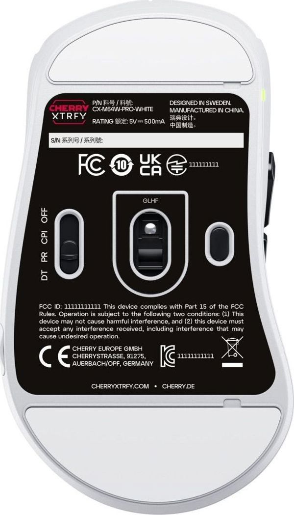 Mysz Cherry Cherry XTRFY CX-M64W-PRO-WHITE Wireless Maus [outlet]