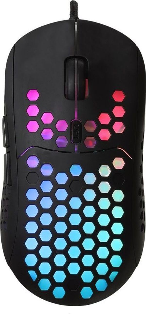 Art Gaming Ποντίκι AM-99 HEX, Οπτικό, 6400 DPI, Εξαιρετικά Ελαφρύ 30g, 4ms, Πλεκτό Καλώδιο 1.5m, Μαύρο