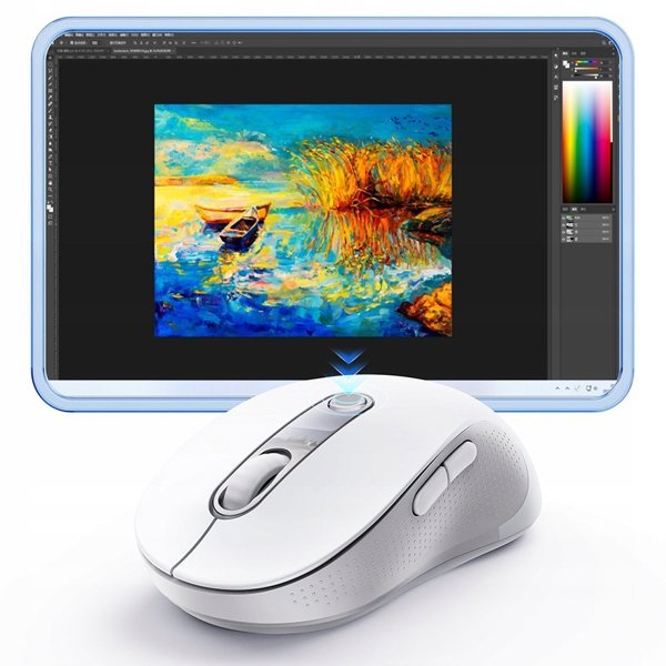 Baseus F02 Ασύρματο Εργονομικό Ποντίκι USB 2.4GHz - Λευκό
