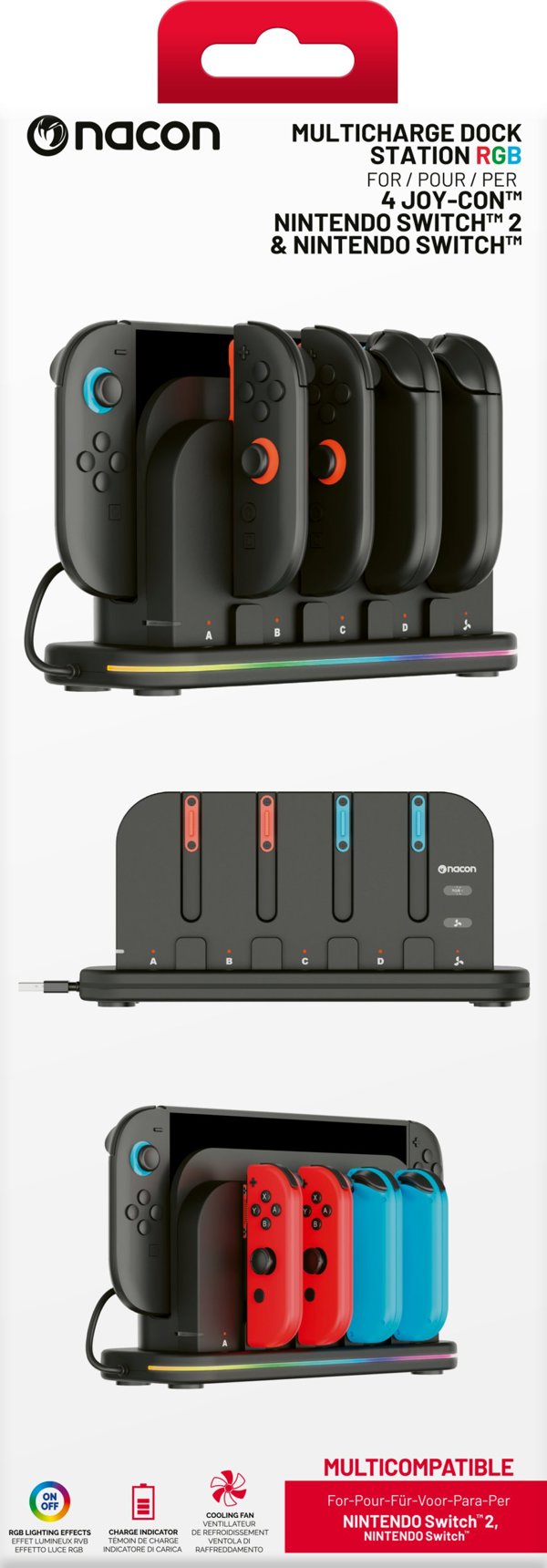 Nacon Nabíjecí dokovací stanice SWITCHNEWDOCK+JC