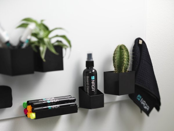 NAGA Σφουγγάρι πίνακα NAGA Super Strong μαγνητικό 5x10 cm μαύρο - για γυάλινους πίνακες