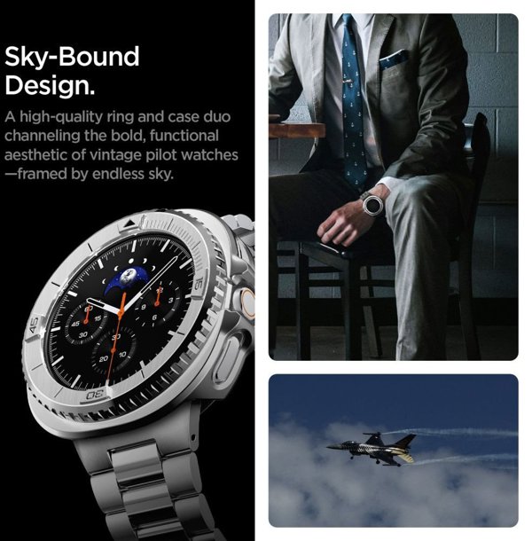 Προστατευτική Κάλυψη Spigen Bezel Tune Pro για Samsung Galaxy Watch 8 Classic 46mm Silver