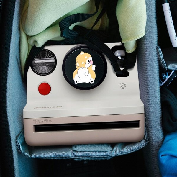 Naklejka Dekoracyjna 3m Na Dekielek Do Aparatu Aparat Polaroid Now Now+ / Piesek - Niebieski