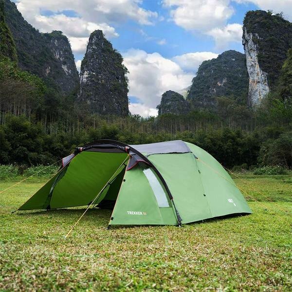 Σκηνή Camping Nils Camp Trekker III 390x210x130cm - Τουριστική Σκηνή 3 Ατόμων