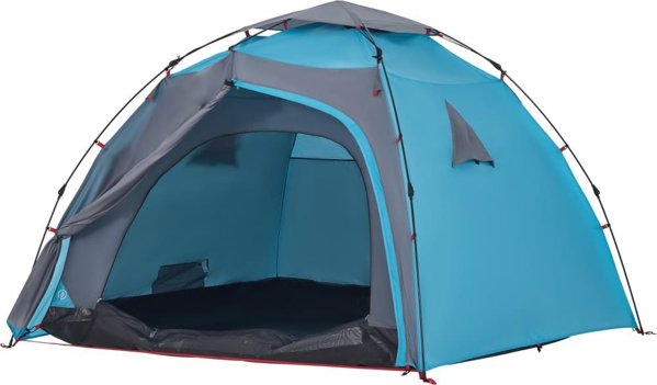 Τέντα camping vidaXL 4 ατόμων, μπλε, γρήγορης ανάρτησης