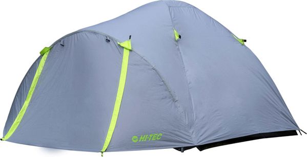 Σκηνή Camping Hi-Tec Solarpro 4 Ατόμων, Ύψος 130cm, Γκρι/Πράσινη