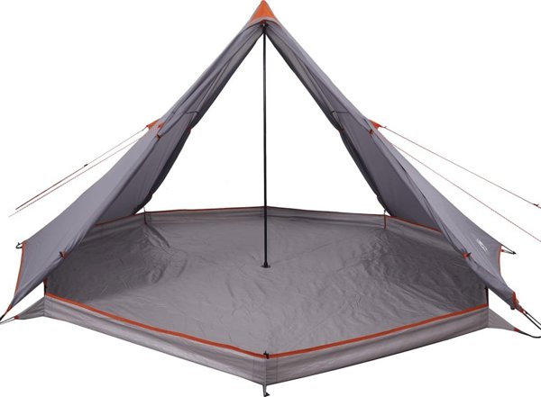 vidaXL Οικογενειακή σκηνή tipi για 8 ατόμων, γκρι-πορτοκαλί, αδιάβροχη