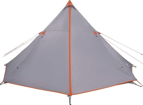 vidaXL Οικογενειακή σκηνή tipi για 8 ατόμων, γκρι-πορτοκαλί, αδιάβροχη