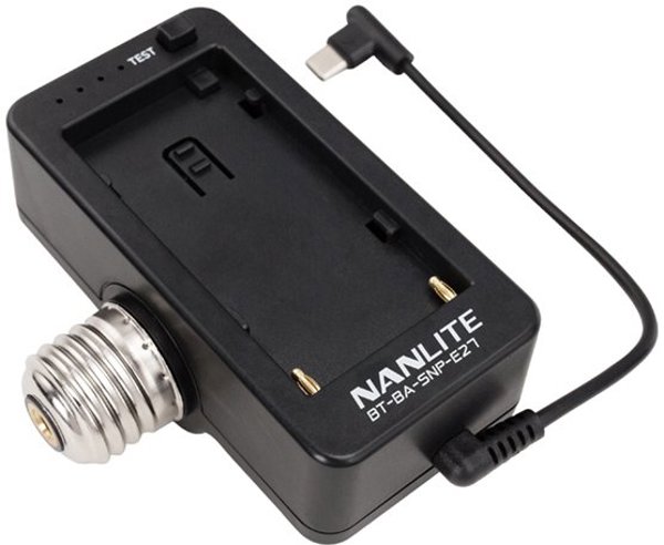 Nanlite NPF Battery Adapter with E27 Head