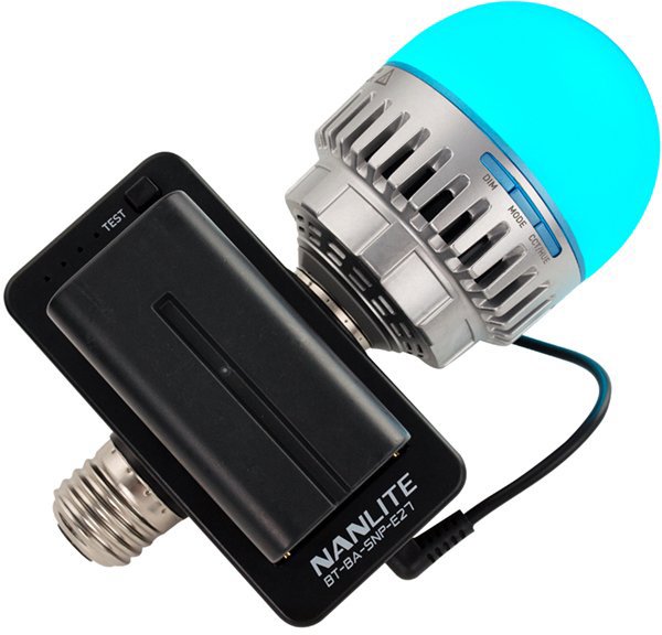Nanlite NPF Battery Adapter with E27 Head