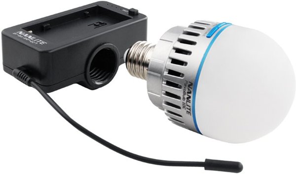Nanlite NPF Battery Adapter with E27 Head