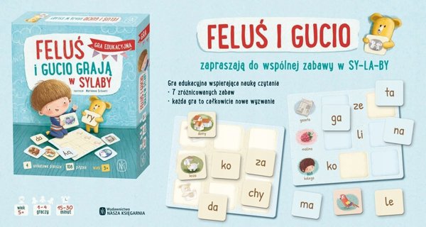 Nasza Księgarnia Φελούς και Γκούτσιο - Εκπαιδευτικό Επιτραπέζιο Παιχνίδι με Συλλαβές για Παιδιά