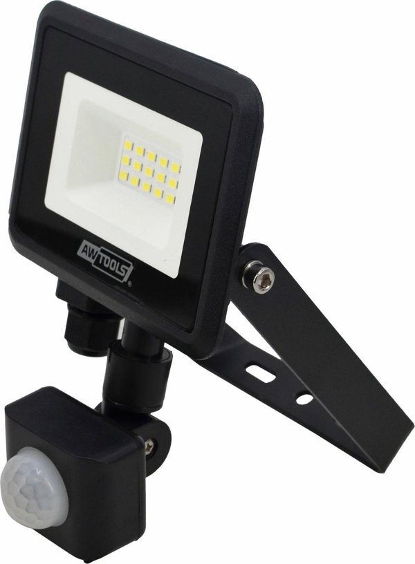 AWTools Προβολέας LED Slim 10W, Εξωτερικού Χώρου με Βάση Στήριξης