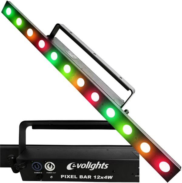 Evolights Pixel Bar 12x4W RGBA LED Φωτιστική Μπάρα Εφέ