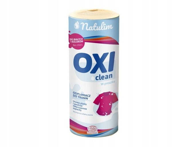 Natulim, OXI clean, Ekologiczny odplamiacz w proszku, do kolorowych tkanin, 0,5 kg