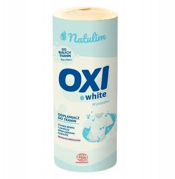 Natulim, OXI λευκό, οικολογικό απορρυπαντικό σε σκόνη για λευκά υφάσματα, 0,5 kg