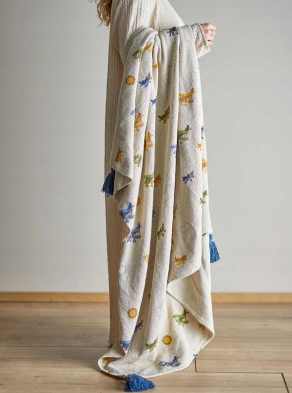 Bloomingville Nature Queen - Παιδική Κουβέρτα Plane Throw - Nature - 5711173336067