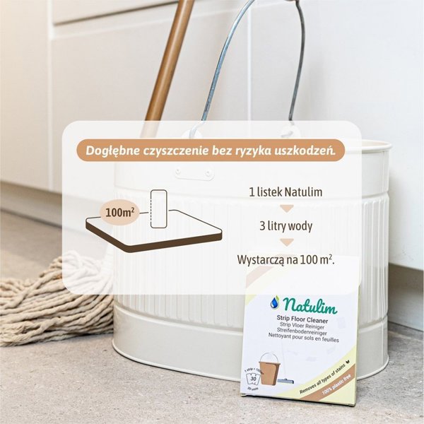 Natulim Uniwersalny srodek do mycia podlog w listkach 30 sztuk