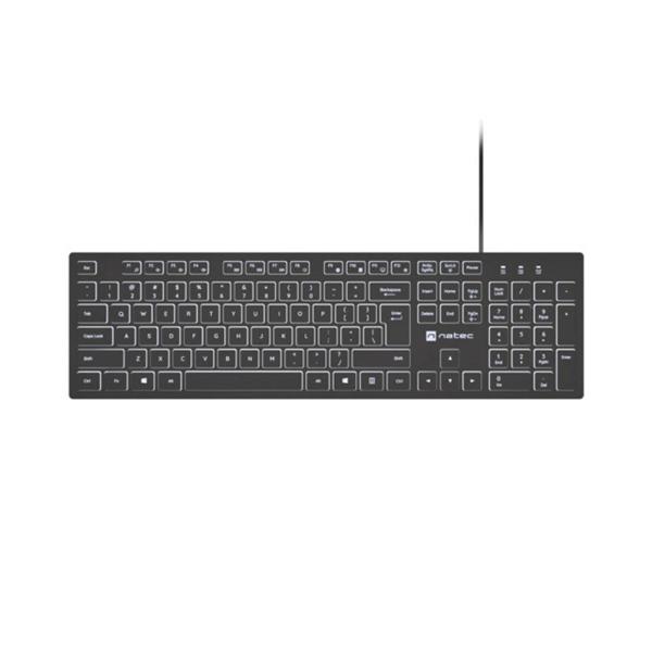 Natec Keyboard Herring Glow Us White Backlight (NKL-2342) (NTCNKL-2342)