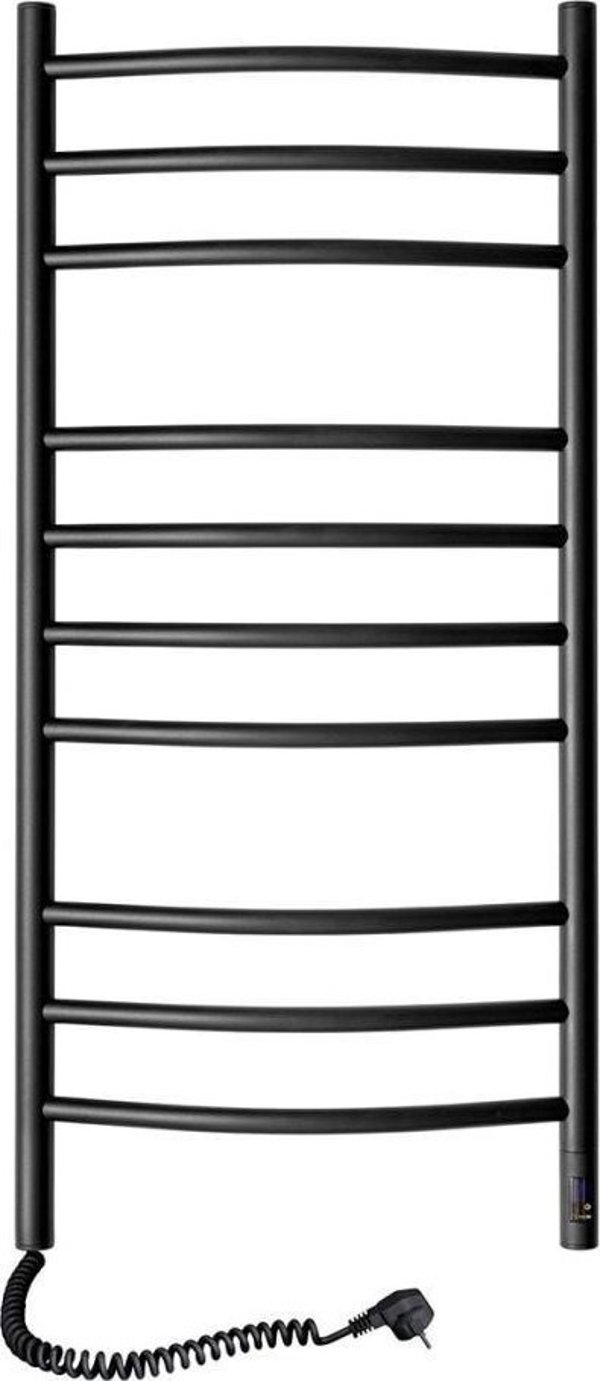 Navin Ηλεκτρική πετσετοθήκη Navin Kamelia 480*1000 Sensor με χρονοδιακόπτη αριστερά μαύρο 12-207133-4810