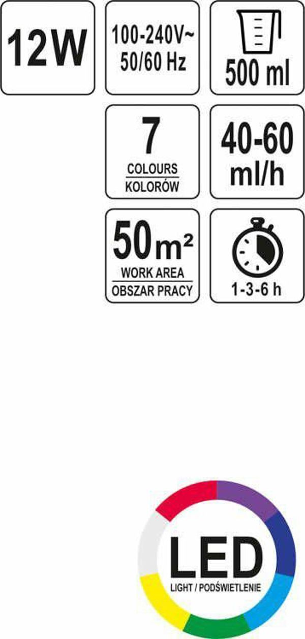 Lund Υγραντήρας Αέρα, Διάχυτης Αρωμάτων 500ml, Φωτεινό Ξύλο με Τηλεχειριστήριο T66903