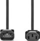 Nedis CEGL10500BK50 kabel zasilajace Czarny 5 m IEC C14 IEC 320