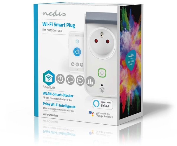 Nedis WIFIPO120EWT Έξυπνο Πώμα Ρεύματος Wi-Fi, Γκρι/Λευκό