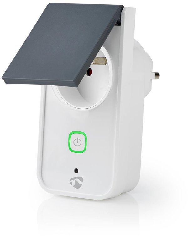 Nedis WIFIPO120EWT Έξυπνο Πώμα Ρεύματος Wi-Fi, Γκρι/Λευκό