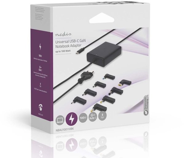 Nedis NBAU100110BK τροφοδοτικό εσωτερικού χώρου 100 W μαύρο