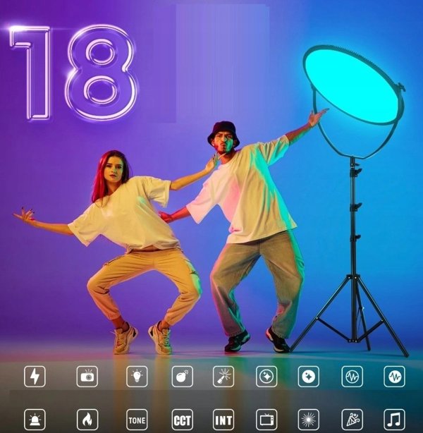 Neewer GR18C Στρογγυλό LED Panel για Πλευρικό Φωτισμό