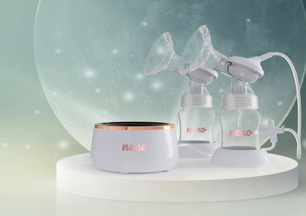 Neno Bella Twin Moon Ασύρματο Ηλεκτρονικό Διπλό Θήλαστρο - Λευκό