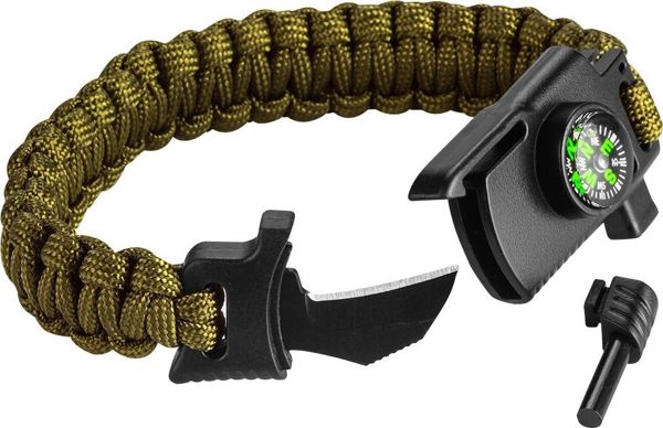 NEO Βραχιόλι Επιβίωσης 5 σε 1 με Paracord, Πυξίδα, Μαχαίρι & Σφυρίχτρα 63-140