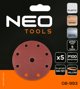 Neo Krazki scierne 150 mm P100 5 sztuk z 9 otworami do 04-721