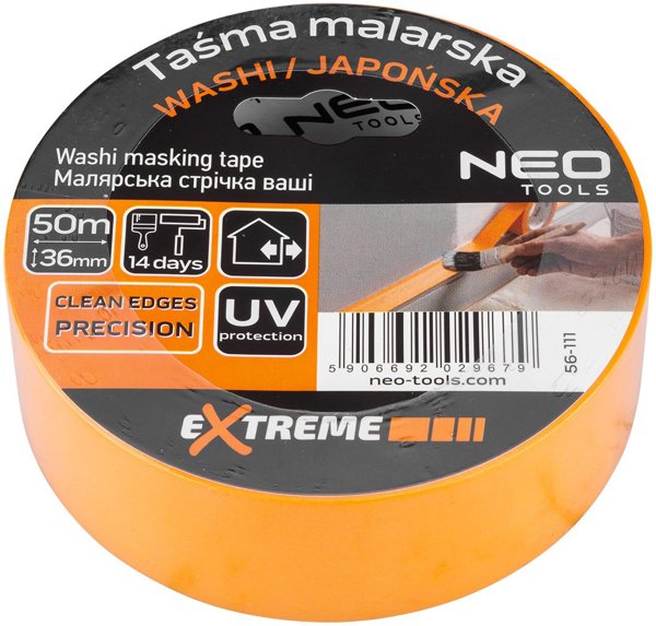 Neo Ταινία Ζωγραφικής Washi, 36mm x 50m, για Καθαρές Γραμμές & Ακριβή Όρια