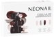 NEONAIL_SET Cool Muse Cranberry Charm lakier hybrydowy 3ml + Muted Taupe lakier hybrydowy 3ml + Days Without Pressure lakier hybrydowy 3ml + Metallic Silver naklejki do paznokci 1szt