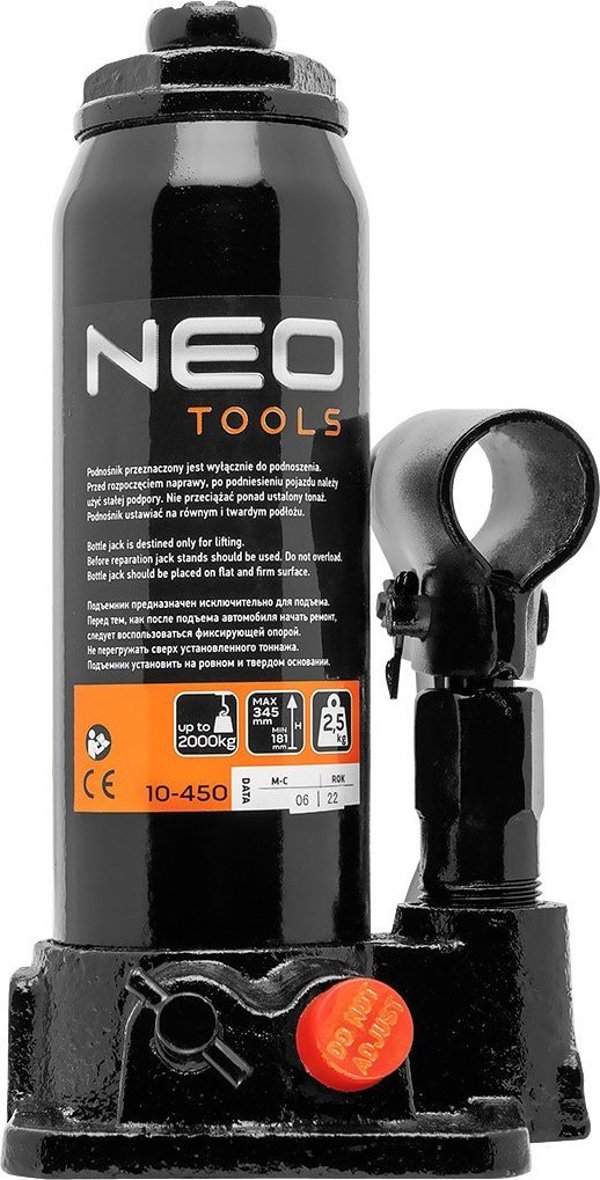 Υδραυλικός Γρύλος Neo 2 Τόνων, Ύψος Ανύψωσης 181-345mm, Βάρος 2.5kg