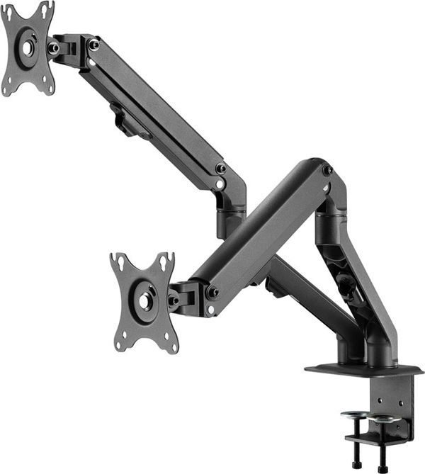 Neomounts FPMA-D650DBLACK Βάση Γραφείου για 2 Οθόνες 17"-27" έως 7kg, Μαύρη