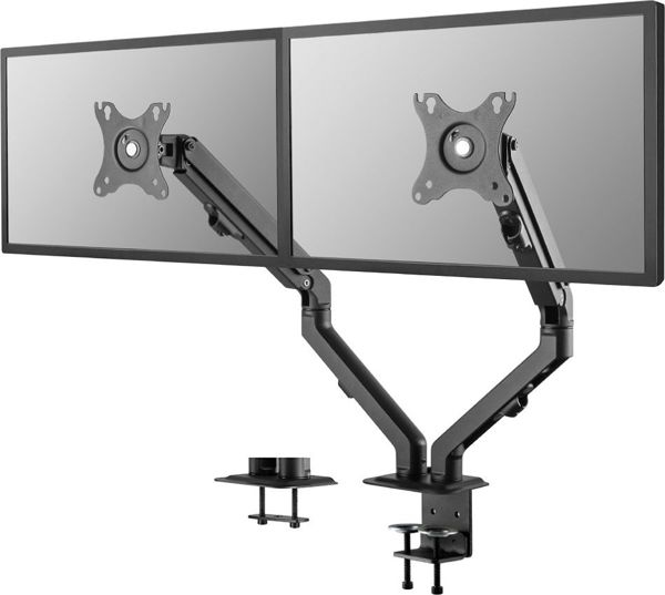Neomounts FPMA-D650DBLACK Βάση Γραφείου για 2 Οθόνες 17"-27" έως 7kg, Μαύρη