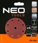 Neo Δίσκοι λείανσης 150 mm P240 5 τεμάχια με 9 οπές