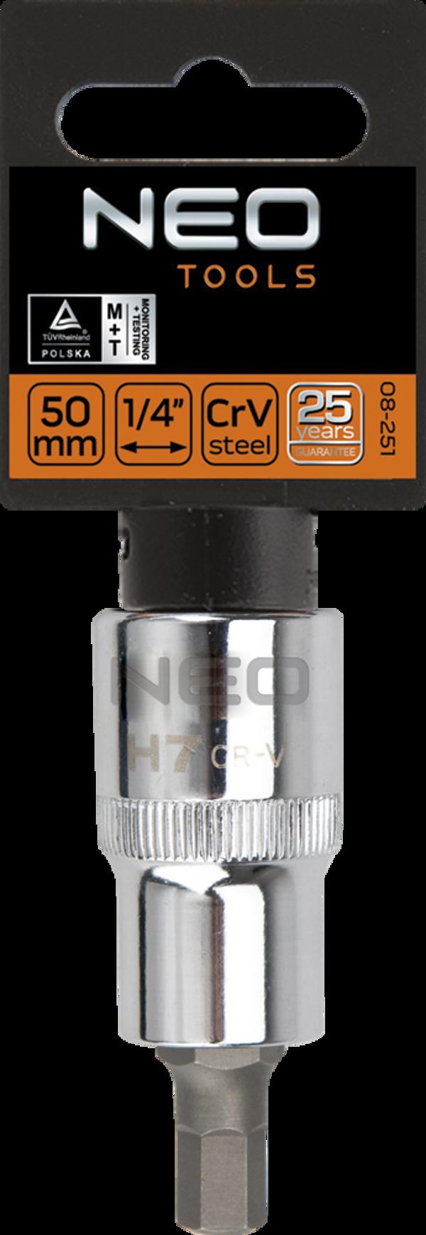 NEO Εξάγωνη Μύτη Imbus 1/2" H6 x 55mm, Χάλυβας S2 - 08-771