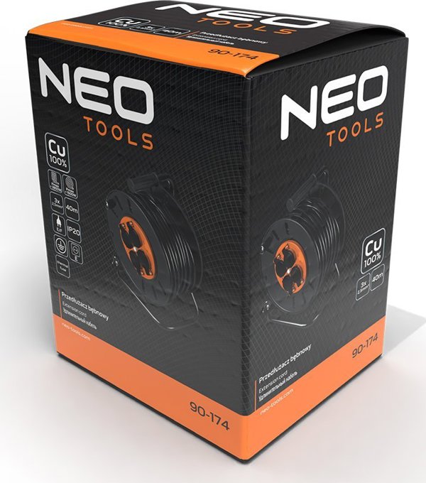 Neo Καρούλι Επέκτασης Ρεύματος 40m, 3x2.5mm² - Επαγγελματική Μπαλαντέζα 40 Μέτρων