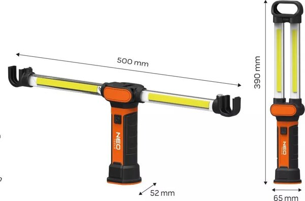 Neo Lampa warsztatowa akumulatorowa 500 lm COB LED 99-066