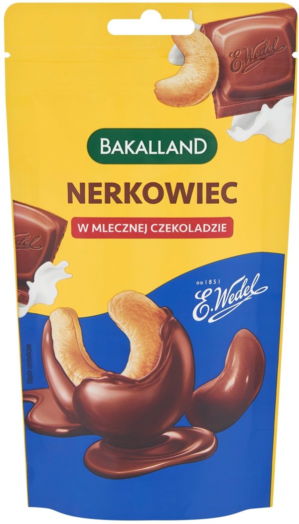 Nerkowiec w mlecznej czekoladzie, BAKALLAND, 75g