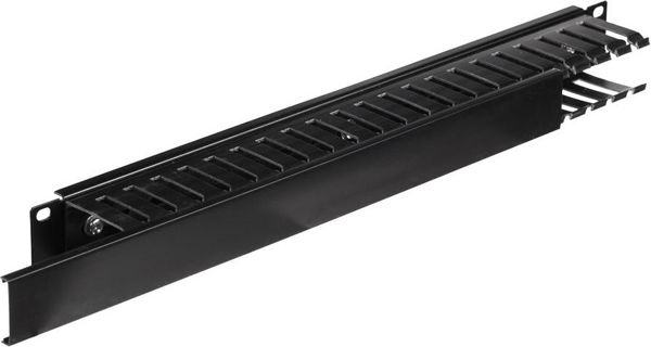 Κανάλι καλωδίων 19"/1U με κάλυμμα Μαύρο (119-001-010-004) NetRack