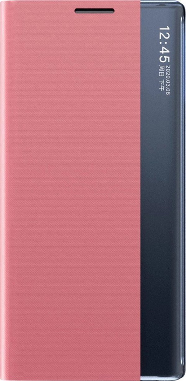 Νέα θήκη Sleep Case για Samsung Galaxy S25 με καπάκι και βάση - ροζ