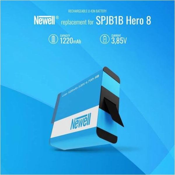 Newell Μπαταρία SPJB1B για GoPro Hero 8 - Ανταλλακτική Μπαταρία Κάμερας