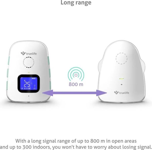 TrueLife NannyTone VM3 Ψηφιακή Ενδοεπικοινωνία Μωρού με Ήχο και Έλεγχο Εμβέλειας